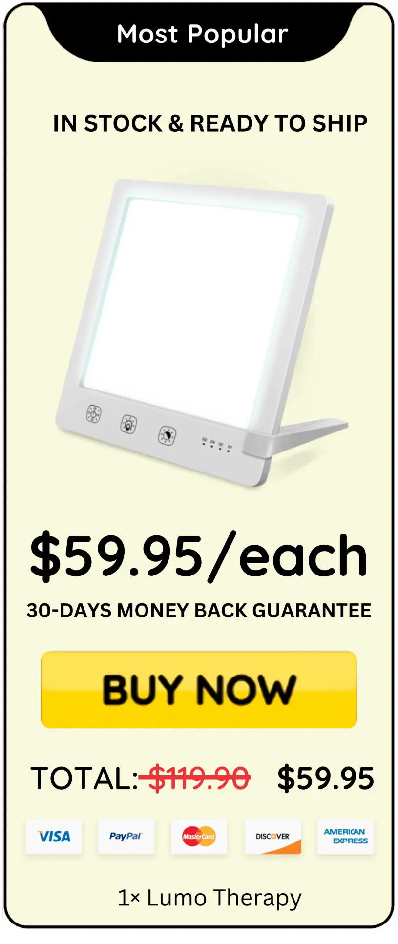 Lumo Therapy offer price 